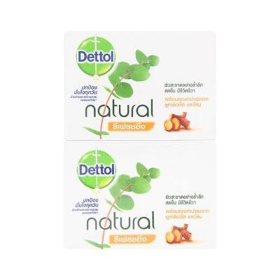 Dettol : Natural Refreshing Soap 2.47 Oz. (Pack of 4) Product of Thailand