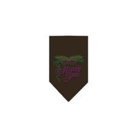 Ahi Mardi Gras Rhinestone Bandana Cocoa Large
