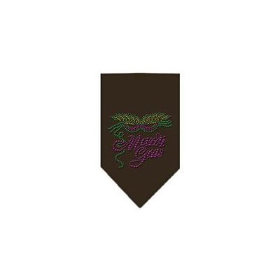 Ahi Mardi Gras Rhinestone Bandana Cocoa Large