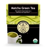 Buddha Teas Matcha Green 100 Percent Organic Herbal Tea 18 Bags Per Packet