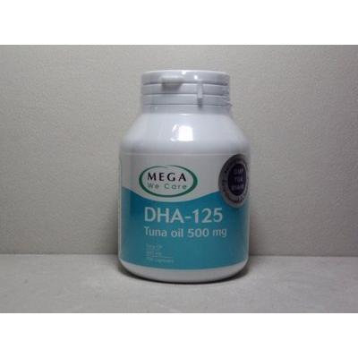 Mega We Care DHA-125 Tuna Oil 500mg 100 capsules.