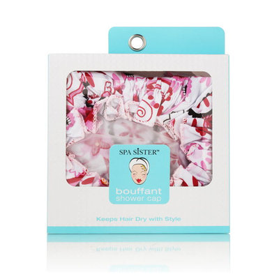 Fragrancenet Spa Sister Bouffant Shower Cap Belleze Pink Floral Print