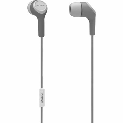 Koss Keb15i In-ear Headphones - Stereo - Gray - Mini-phone - Wired - 16 Ohm - 18 Hz - 20 Khz - Earbud - Binaural - In-ear - 4 Ft Cable (keb15ig)