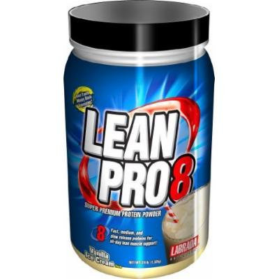 Labrada Nutrition Lean Pro8, Vanilla Ice Cream, 2.9-Pound Tub
