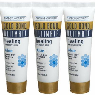 Gold Bond Ultimate Healing Skin Therapy Lotion Aloe Travel Size 1 Oz (Pack of 3)