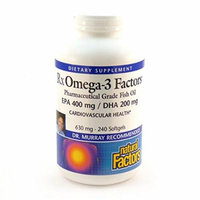 Bundle - 2 Items: 1 Bottle of RxOmega-3 Factors By Natural Factors - 240 Softgels and 1 VDC Pill Box