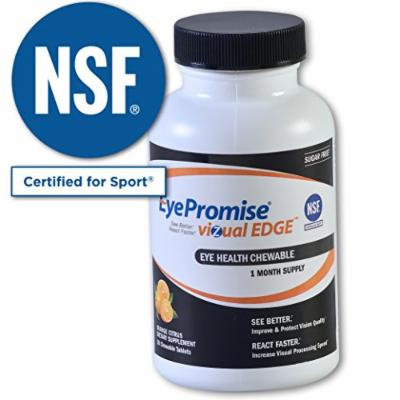EyePromise vizual Edge Chewable - 1 Month Supply , Orange Flavored Performance Eye Vitamin with Zeaxanthin, Lutein & Vitamin D
