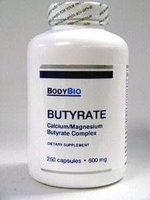 Butyrate 600 mg 250 caps by BodyBio/E-Lyte