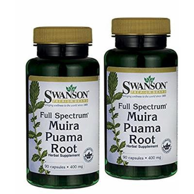 Pack of 2, Full-spectrum Muira Puama Root 400 Mg 90 Caps By Swanson