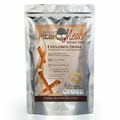 MegaOne Cinnamon Swirl Meal Replacement Shake - Non-GMO, Hunger Control, Diet & Weight Loss, Energy - Vegetarian High Protein Powder - Long Shelf Life Natural Gluten-Free Superfood Powdered Mix