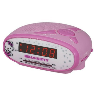Hello Kitty AM/FM Alarm Clock Radio - Pink (KT2051B)