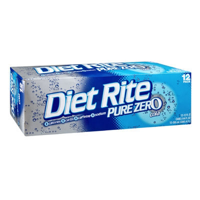 Diet Rite Pure Zero Cola - 12 CT