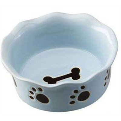 Ethical Ruffled Dog Dish in Blue