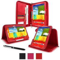 rooCASE Samsung Galaxy Tab Pro 10.1 / Note 10.1 2014 Case - Executive Portfolio Leather Tablet Case - RED (With Auto Wake / Sleep Cover)