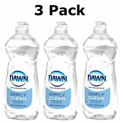 Dawn Simply Clean Dishwashing Liquid with Bleach Alternative, Fresh Rapids 25 Oz (3 Pack)
