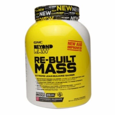 Gnc Beyond Raw GNC Beyond RAW Re-Built Mass, Strawberry Milkshake, 4.8 lbs