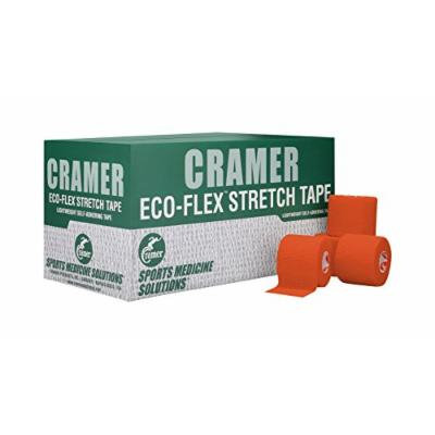 Cramer Eco-Flex Stretch Tape, Self-Stick, Cohesive, Bulk Case of 6 Yard Rolls, Assorted Colors, 2