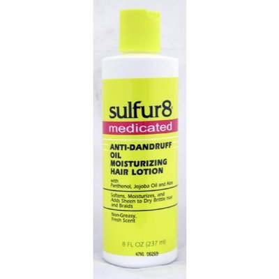 Sulfur 8 Medicated Anti-Dandruff Oil Moisturizing Hair Lotion 8 oz