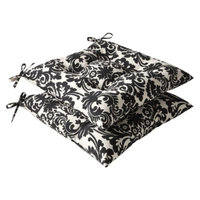 Pillow Perfect 2-Piece Outdoor Tufted Seat Pad/Dining/Bistro Cushion Set -