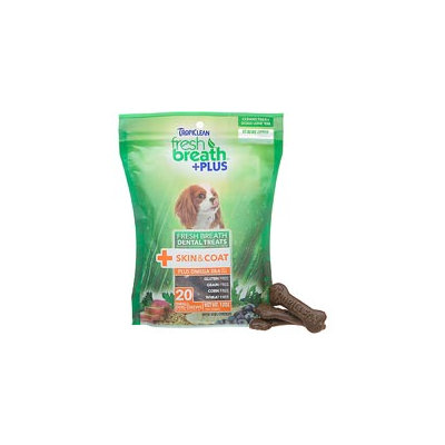 Tropiclean Fresh Breath Plus Small Dental Treats - Skin & Coat - 12oz