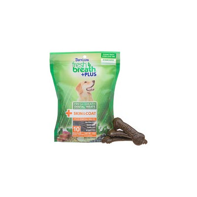 Tropiclean Fresh Breath Plus Dental Dog Treats 20 Ounce-Large Skin & Coat 001664