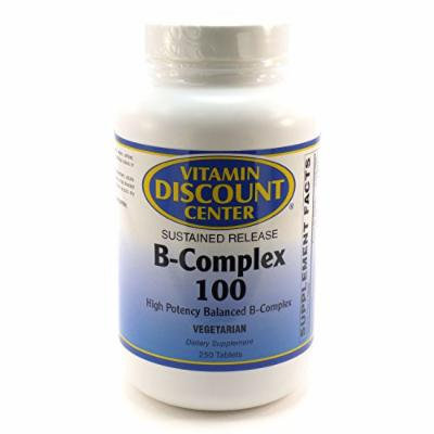 B-complex 100 Sustained Release By Vitamin Discount Center 250 Tablets Vitamin B
