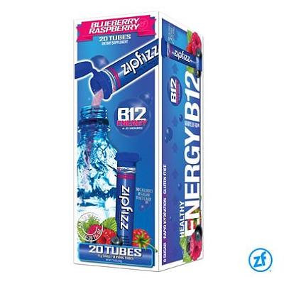 Zipfizz Sports Energy Drink Mix - Blueberry Raspberry
