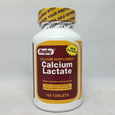 Rugby Calcium Lactate 100 Tablets (4 Pack)