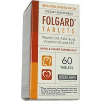 Folgard Dietary Supplement Tablets, 60 Each Pack of 4