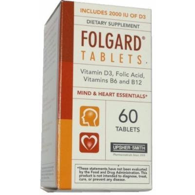 Folgard Dietary Supplement Tablets, 60 Each Pack of 4