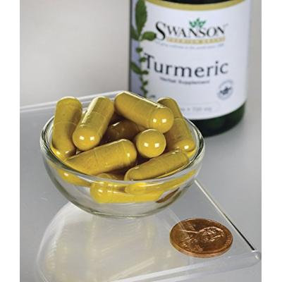 Premium Brand Turmeric Whole Root Powder (Curcuma longa) 720 mg 2 Bottles of 30 Caps Made in USA by Swanson