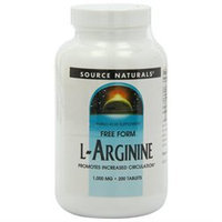 Source Naturals Free Form L-Arginine - 1000 mg - 200 Tablets