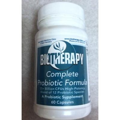 Biotherapy Complete Probiotic Supplement - 25+ Billion CFUs, High Potency, Blend of 12 Probotic Species - 60 Capsules