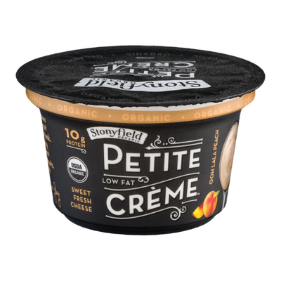 Stonyfield Organic Petite Low Fat Creme Yogurt Ooh Lala Peach