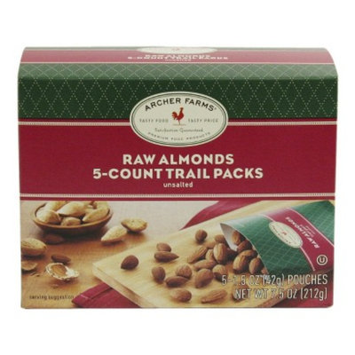 Archer Farms Raw Almonds Trail Packs, 5 - 1.5 oz. pouches