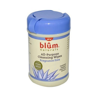GNC Blum Naturals All Purpose Cleansing Wipes Fragrance Free, Fragrance Free Case of 12 / 30 ct