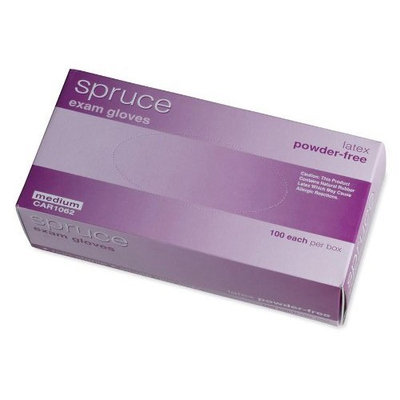 Medline Spruce Pf Latex Exam Glove Small