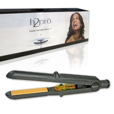 H2pro Professional (domed) Ceramic Tourmaline Styling Flat Iron, 7/10 Inch
