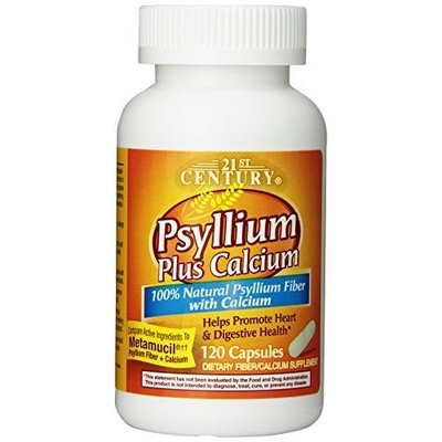 21st Century Psyllium Plus Calcium, 120 Capsules