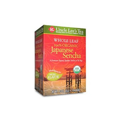 Uncle Lees Tea Uncle Lee's Tea Whole Leaf 100% Organic Tea (Japanese Sencha)- 18 Teabags