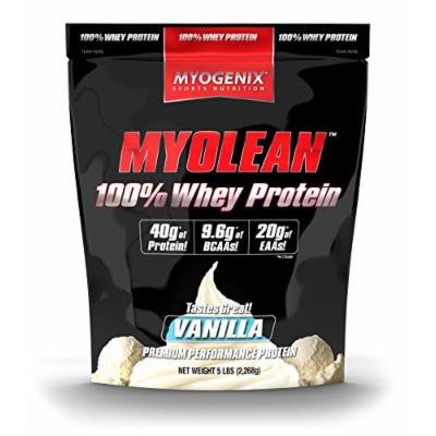 Myogenix 100% Whey Protein Powder, Vanilla, 5 Pound