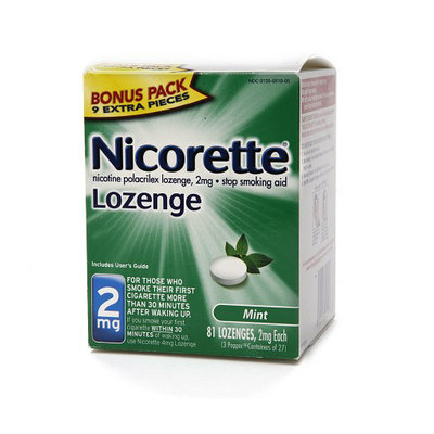 Nicorette 2 mg Nicotine Lozenges Bonus Pack Mint