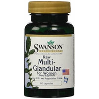 Swanson Premium Raw Multi Glandular for Woman -- 2 Bottles of ;60 Caps