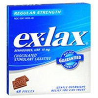 Ex-lax Laxatives Ex-Lax Stimulant Laxative Regular Strength Chocolate - 48 Pieces