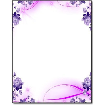 Desktop Publishing Supplies, Inc. Purple Passion Stationery Paper - 100 Sheets
