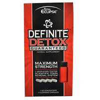 5 Pack - Total Eclipse Definite Detox Maximum Strength 1 Fl Oz Concentrate 4 Capsule with Free Im Baked Bro and Doob Tubes Sticker