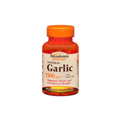 Sundown Garlic, 1500, 100 Softgels (pack Of 4)