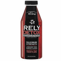 10 Pack - Rely Detox Cleanser 16 Fl Oz Fruit Punch with Free Im Baked Bro and Doob Tubes Sticker
