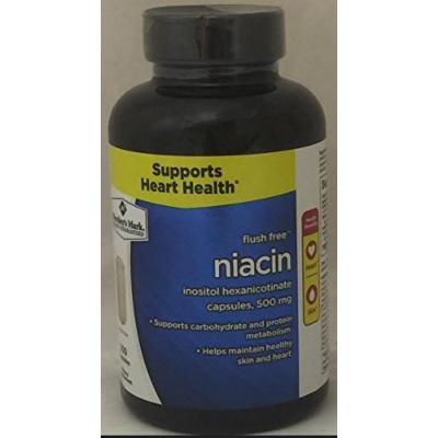 Member's Mark Flush Free Niacin Inositol Hexanicotinate Capsules, 500mg (4 bottles (800 capsule))