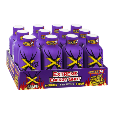 Stacker 2 Xtreme Energy Shot Xtra Grape - 12 CT